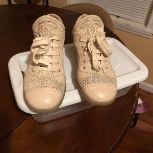 Vintage Chanel lace up sneakers